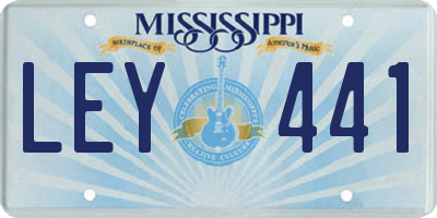 MS license plate LEY441