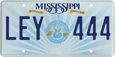 MS license plate LEY444