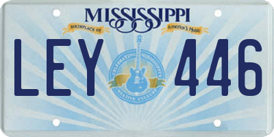 MS license plate LEY446