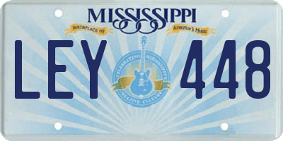 MS license plate LEY448