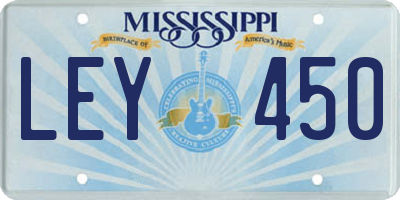 MS license plate LEY450