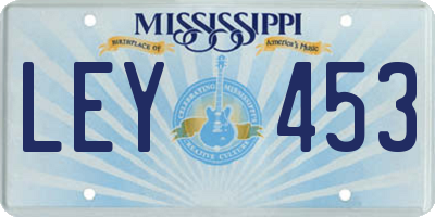 MS license plate LEY453