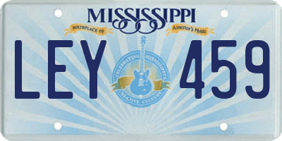 MS license plate LEY459