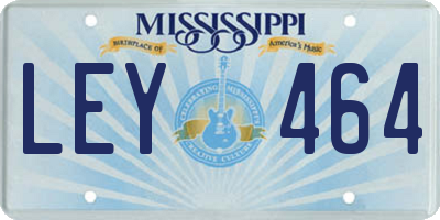 MS license plate LEY464