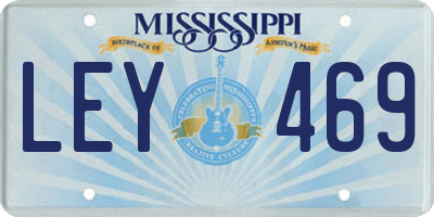MS license plate LEY469