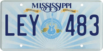 MS license plate LEY483