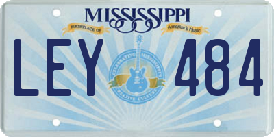 MS license plate LEY484