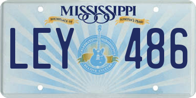 MS license plate LEY486
