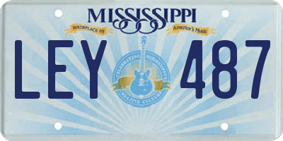 MS license plate LEY487