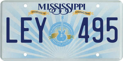MS license plate LEY495