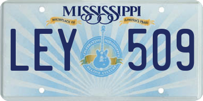 MS license plate LEY509