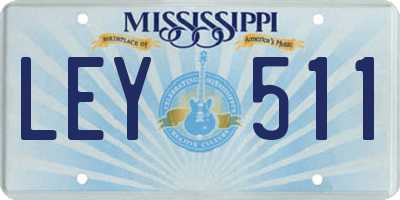 MS license plate LEY511