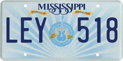 MS license plate LEY518