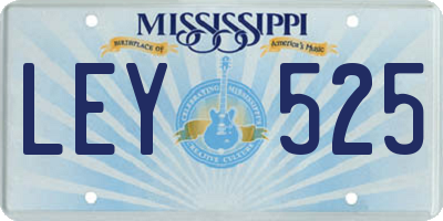MS license plate LEY525