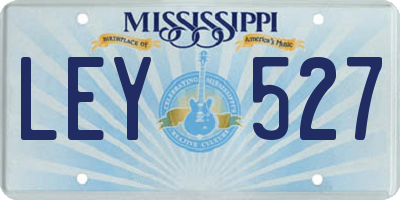 MS license plate LEY527