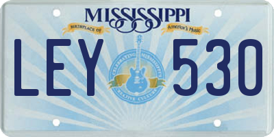 MS license plate LEY530