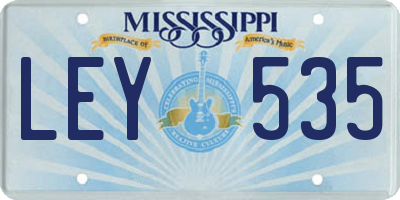 MS license plate LEY535
