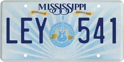 MS license plate LEY541