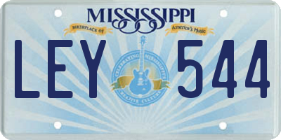 MS license plate LEY544