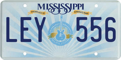 MS license plate LEY556
