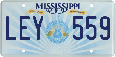 MS license plate LEY559