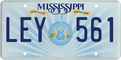 MS license plate LEY561