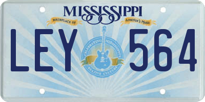 MS license plate LEY564