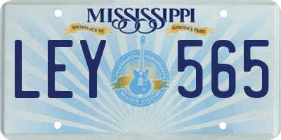 MS license plate LEY565