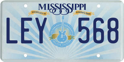 MS license plate LEY568