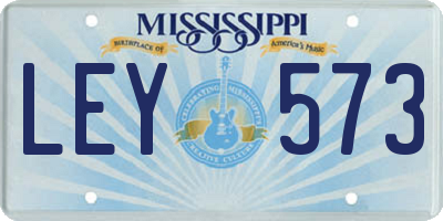 MS license plate LEY573