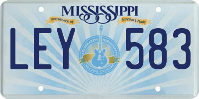 MS license plate LEY583