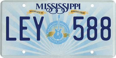 MS license plate LEY588
