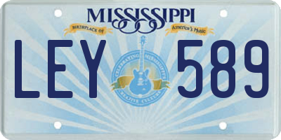 MS license plate LEY589