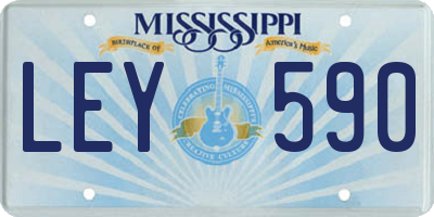 MS license plate LEY590