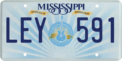 MS license plate LEY591