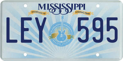 MS license plate LEY595