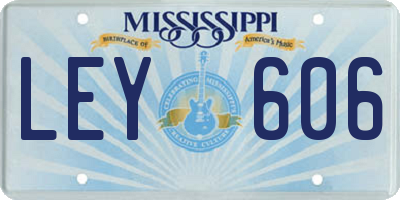 MS license plate LEY606
