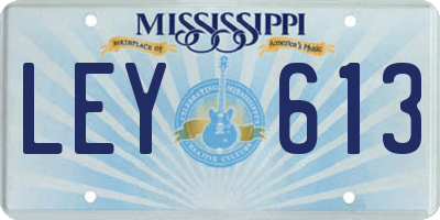 MS license plate LEY613