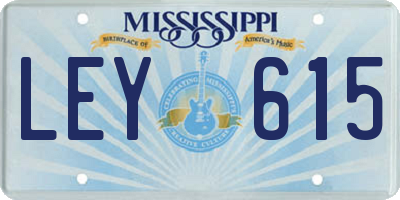 MS license plate LEY615