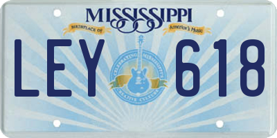 MS license plate LEY618