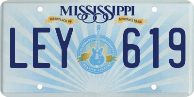 MS license plate LEY619