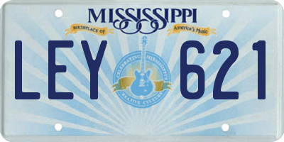 MS license plate LEY621