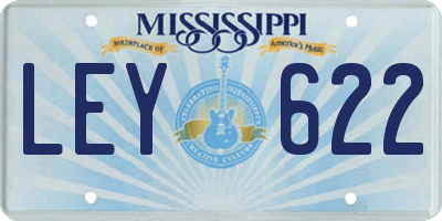 MS license plate LEY622