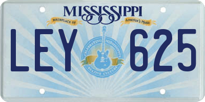 MS license plate LEY625