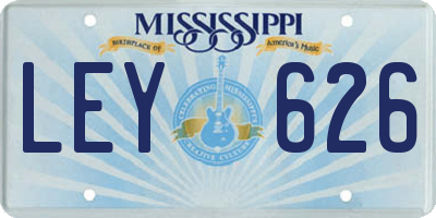 MS license plate LEY626