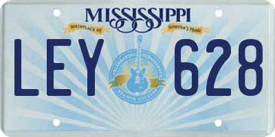 MS license plate LEY628