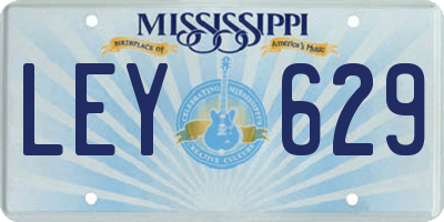 MS license plate LEY629