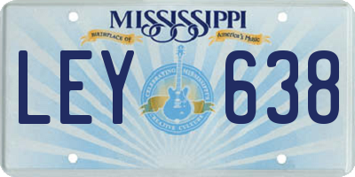 MS license plate LEY638