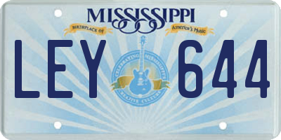 MS license plate LEY644