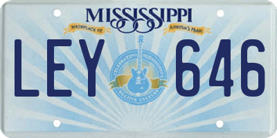 MS license plate LEY646